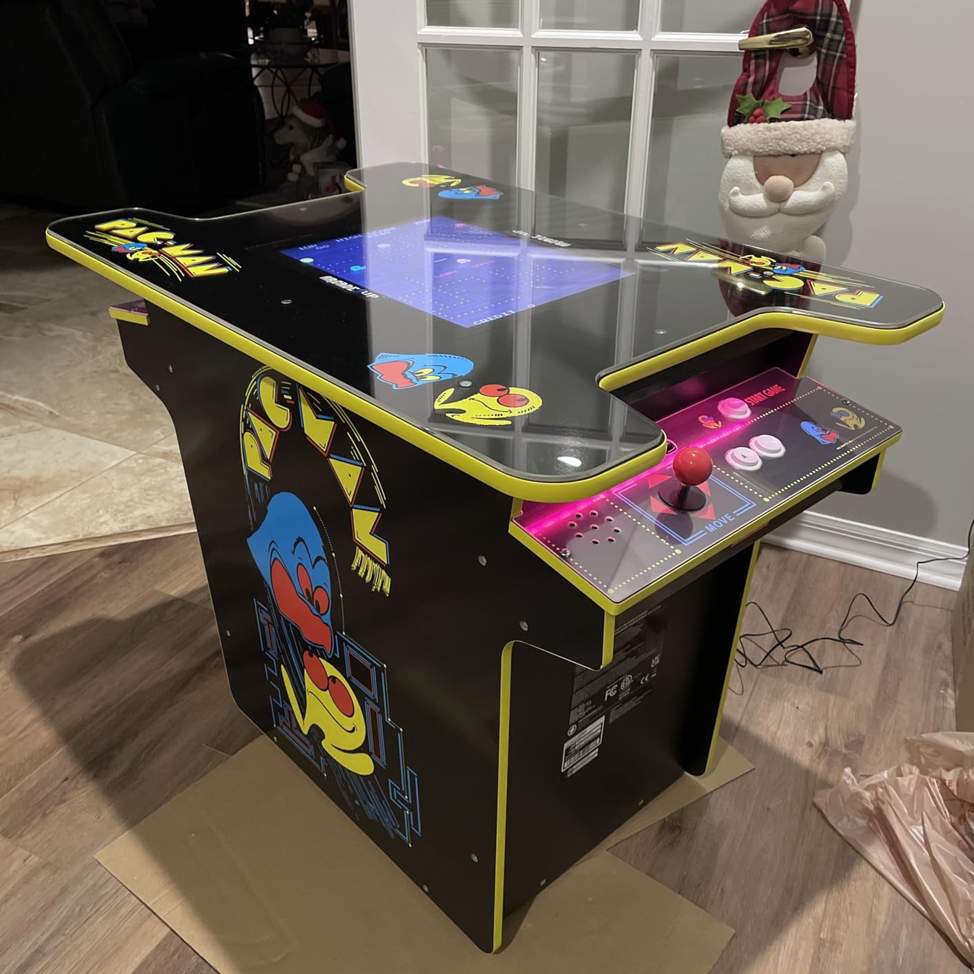 Arcade1Up PAC-MAN Head-to-Head Arcade Table with 12 Games