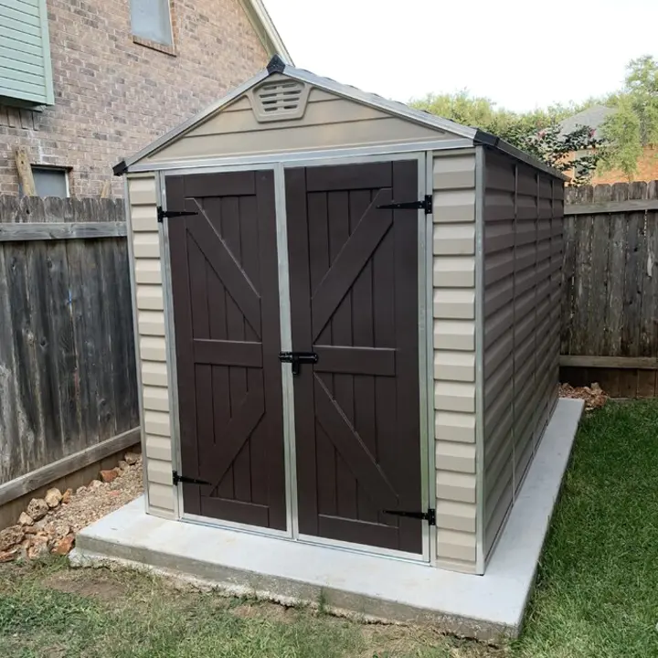 【Storage Shed】6 ft. Width X 10 feet. D plastic storage shed. Peter changed the group photo.