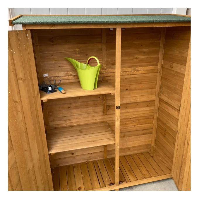 【Storage Shed】4.5x1.5 ft Solid Wood Lean-To Tool Shed