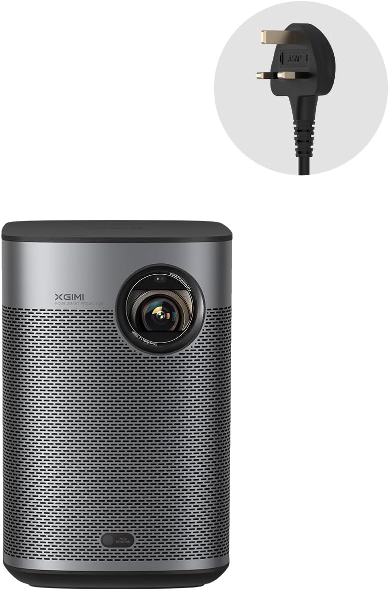 XGIMI Halo+ 1080P Portable Projector, 4K Input Supported, 700 ISO Lumens with Integrated Harman Kardon Speaker, Auto Focus&Keystone,ISA Technology, Android TV 10.0, Wireless Casting WiFi Bluetooth