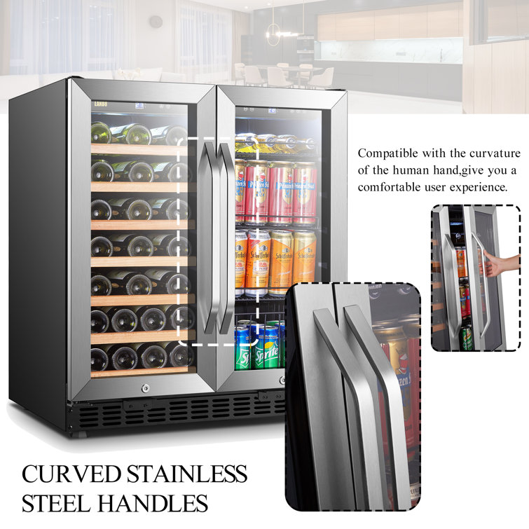 33 Bottle and 70 Can Freestanding Refrigeration Dual Zone Freestanding/Built-In Wine & Beverage Refrigerator (Part number: LW3370B)