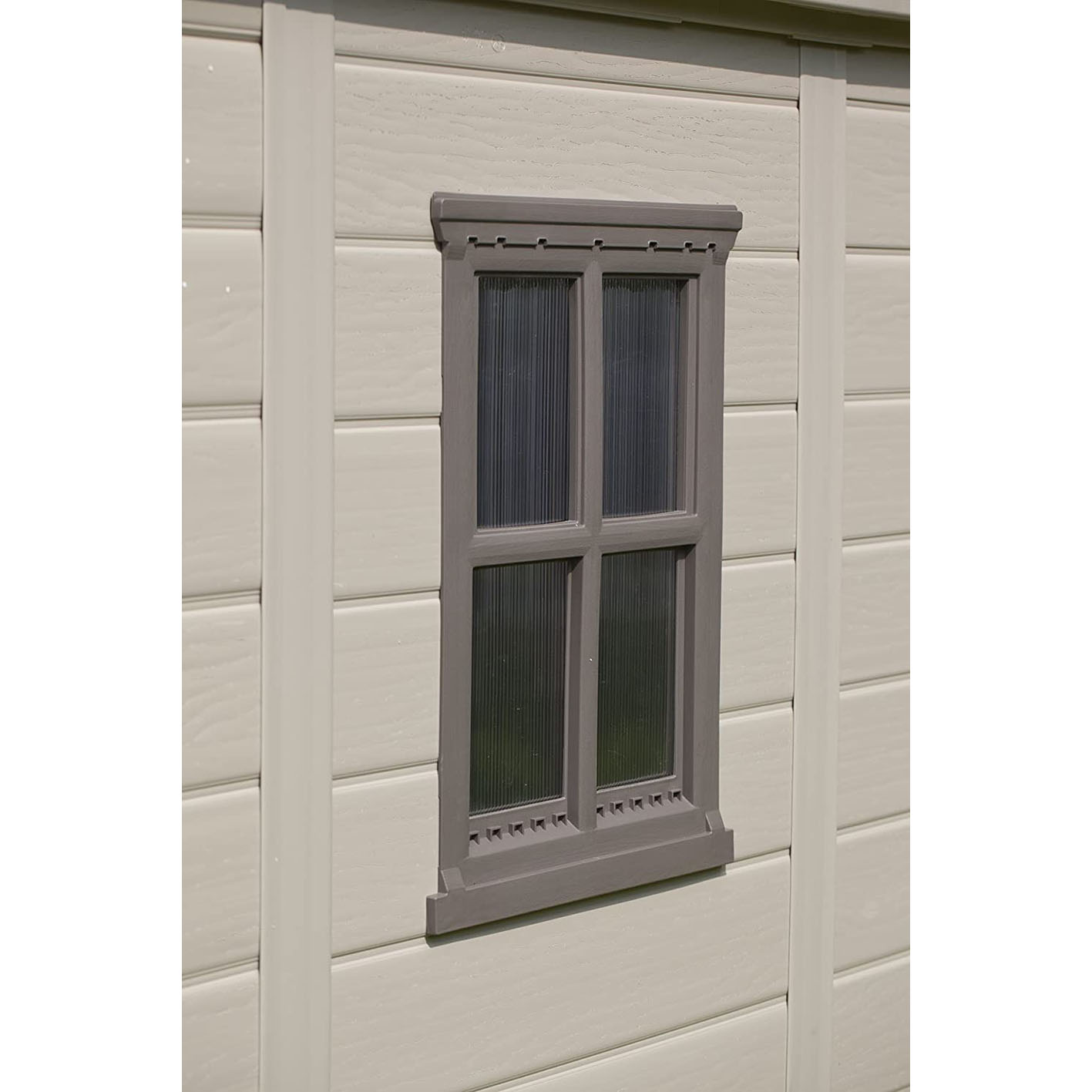 Keter Factor 4x6 Outdoor Storage Shed | Shop Patio Furniture, Garden Tools, Bicycle Accessories, Beach Chairs or Lawnmowers | Taupe & Brown